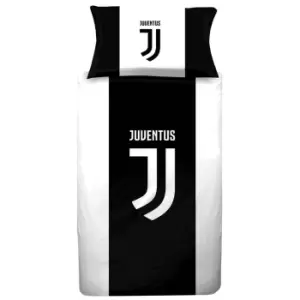 image of Juventus F.C. Duvet Cover Set (Single) (Black/White)