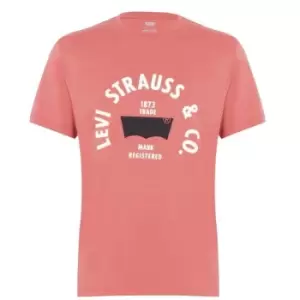 Image of Levis Varsity Circle T Shirt - Brown