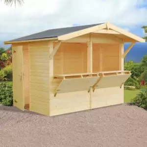 Image of 9' x 6' Palmako Stella (16mm) Premium Large Garden Bar (2.7m x 1.9m)