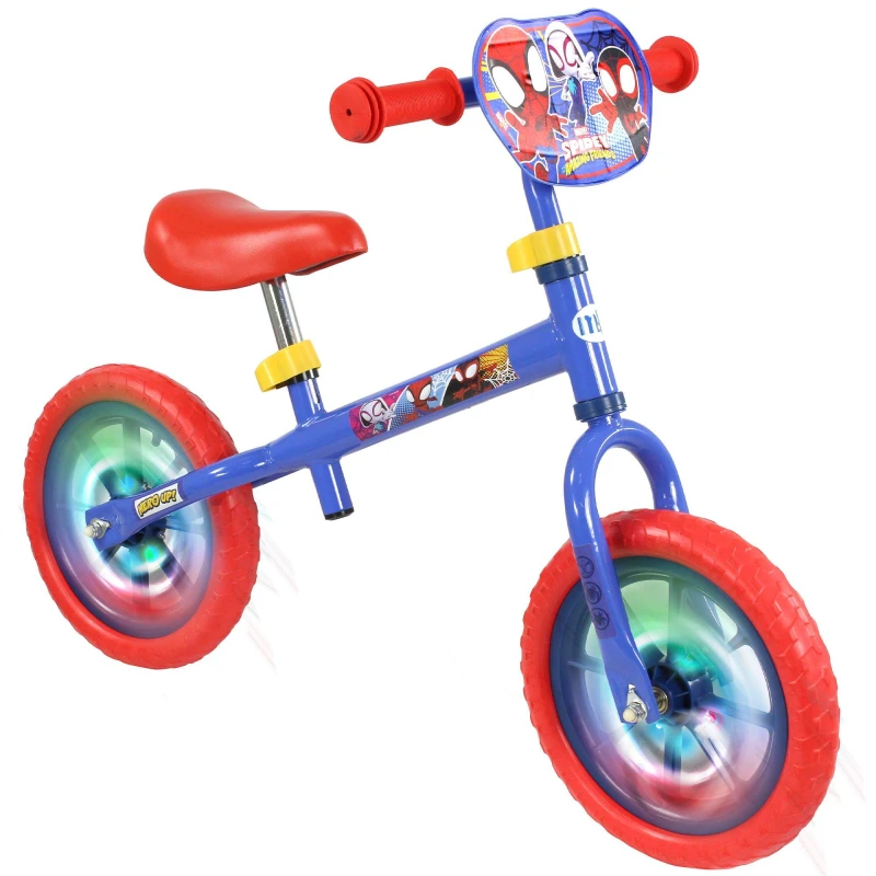 Image of Marvel Spidey & His Amazing Friends 12 Balance Bike/LEDS Multicoloured unisex 12inch