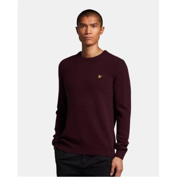 image of Lyle and Scott Lambswool Knit Jumper - Z638 Burg Marl