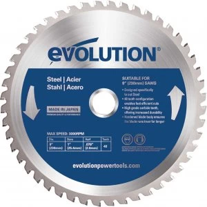 image of Evolution Mild Steel Cutting Saw Blade 230mm 48T 25.4mm