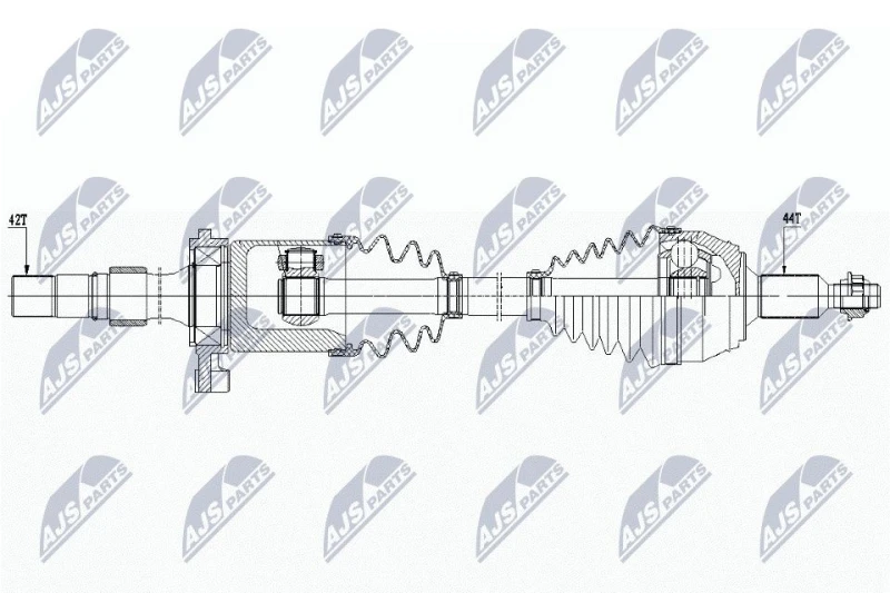 Image of NTY NPW-WW-243 Drive shaft Front Axle Right Drive Shaft (13)