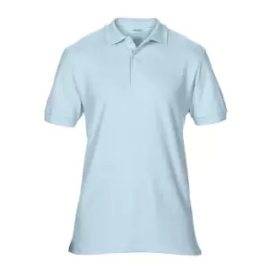 Image of Gildan Mens Premium Cotton Sport Double Pique Polo Shirt (XL) (Chambray)