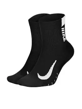 Image of Nike Multiplier Running Socks - Black Size M Men