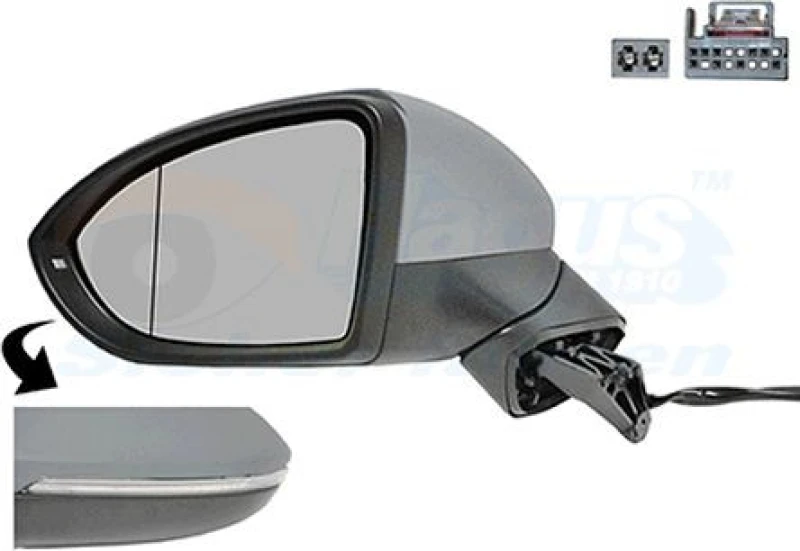 Image of VAN WEZEL Wing mirror VAN WEZEL 5769817