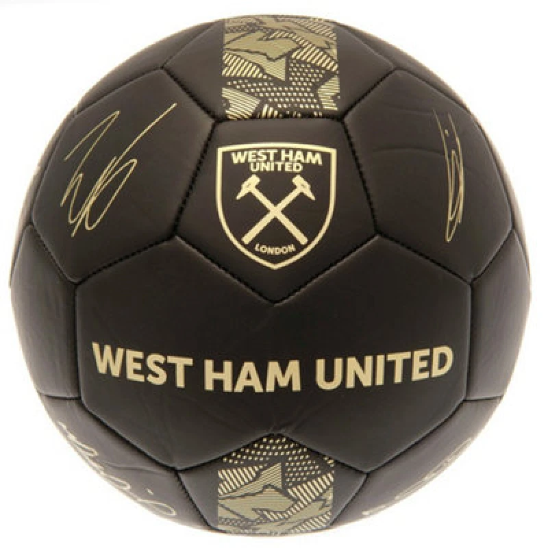 Image of West Ham United Fc Phantom Signature Football Matt Black/gold (5)