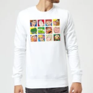 Image of Disney Toy Story Face Collage Sweatshirt - White - XXL