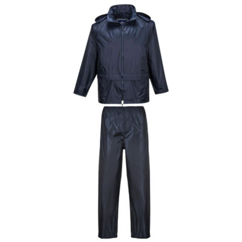 Image of Portwest Essentials 2 Piece Waterproof Rain Suit L440NARXXL Colour: Navy