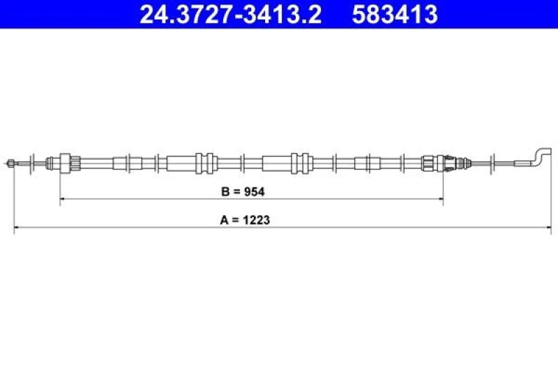 Image of Handbrake cable ATE 24.3727-3413.2