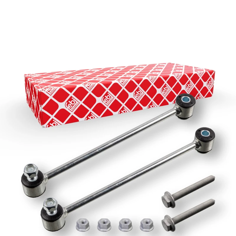 Image of FEBI BILSTEIN 23763 Anti-roll Bar Stabiliser Kit Rear Axle, with bolts/screws, with nuts Anti-roll Bar Stabiliser Kit (2067)