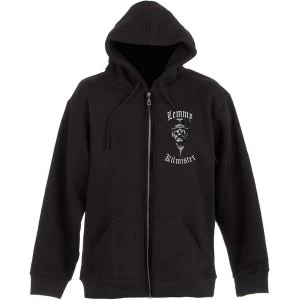 Image of Lemmy - With Sunglasses Unisex Medium Zipped Hoodie - Black