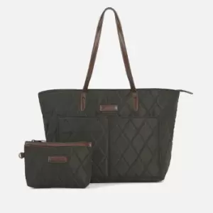 Image of Barbour Womens Quilted Tote Bag - Olive