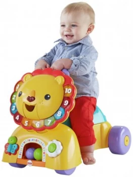 image of Fisher Price 3 in 1 Sit Stride and Ride Lion