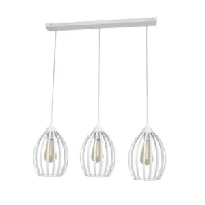 Image of Dali Straight Bar Pendant Ceiling Light White 70cm