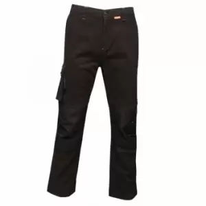Image of Regatta Mens Scandal Stretch Work Trousers - Regular (30in) (Traffic Black)