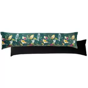 Image of Midnight Garden Bird Cushion Teal