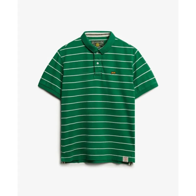 Image of Superdry Striped polo shirt Superdry Vintage Vert Male 2XL