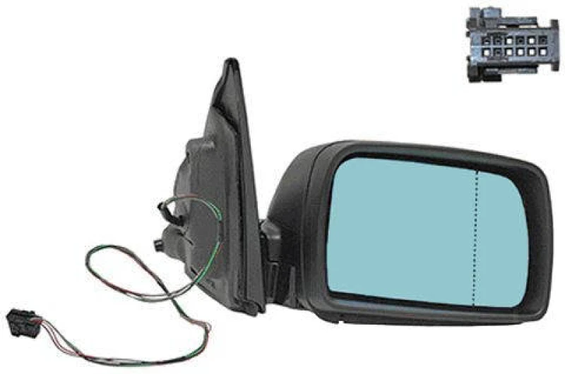 Image of VAN WEZEL 0685808 Wing mirror * HAGUS * Right, black, Heatable Outside Mirror (50)
