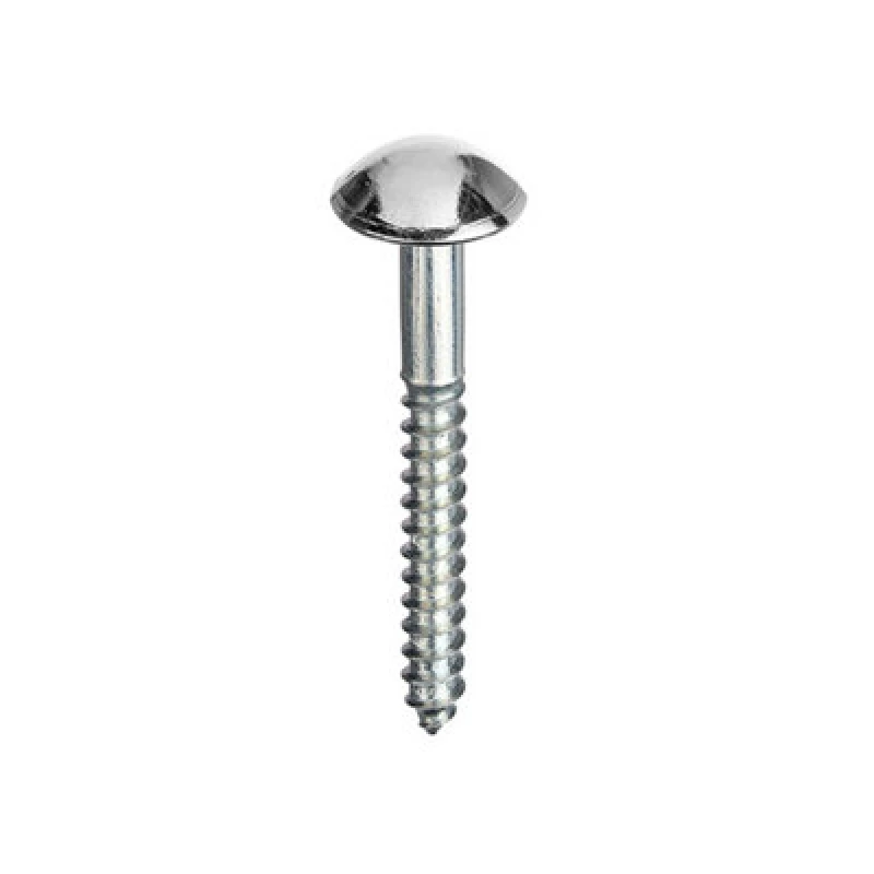 Image of Unifix Mirror Screws Dome Top Chrome Plated Bzp - 8G X 1.1/4" (4.0 X 30mm) - Box Of 100