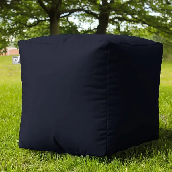 Image of rucomfy Indoor Outdoor Cube Bean Bag - Navy