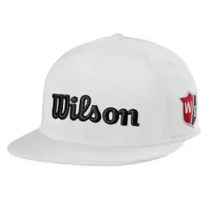 image of Wilson Tour Flat Brim Cap - White