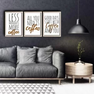 Image of 3PKCT-020 Multicolor Decorative Framed MDF Painting (3 Pieces)