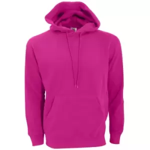 image of SG Mens Plain Hooded Sweatshirt Top / Hoodie (S) (Dark Pink)