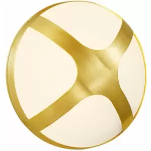 Image of Nordlux Cross 20cm Outdoor Decorative Flush Brass, E14, IP54