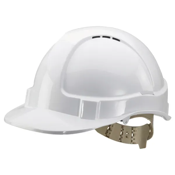 image of Beeswift Beeswift Comfort Vented Safety Helmet ABS Shell White BBVSHW