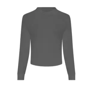 Image of Awdis Womens/Ladies Cross Back Cool Long-Sleeved T-Shirt (S) (Iron Grey)