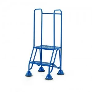 Image of GPC Fort Mobile Domed Feet Steps 2 Step Mesh Treads Full Handrail