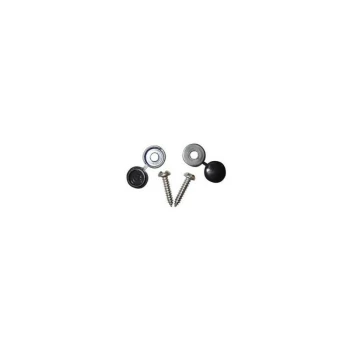 Image of Number Plate Security Caps & Screws - Black - Pack Of 2 - PWN645 - Wot-nots