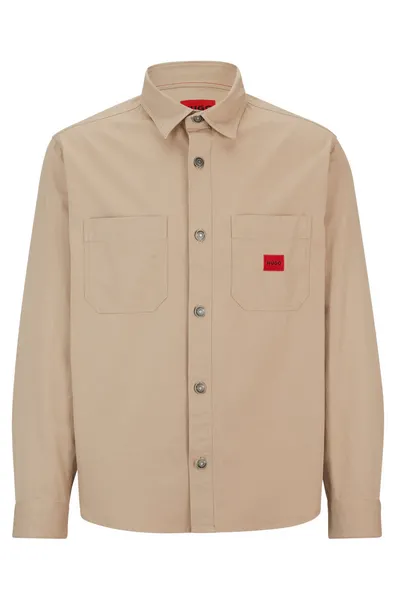 Image of HUGO Erato Overshirt Medium Beige M