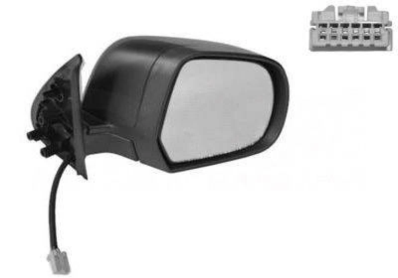 Image of VAN WEZEL 3334808 Wing mirror * HAGUS * Right, Heatable, primed Outside Mirror (50)
