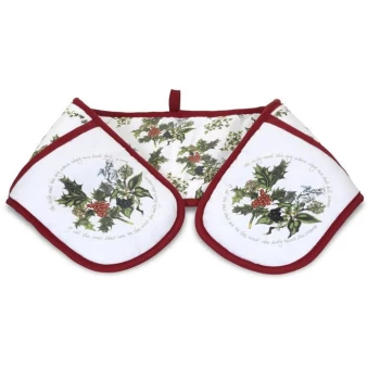Image of Pimpernel Double Oven Gloves - Holly & Ivy