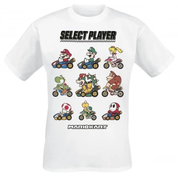 image of Super Mario Kart - Choose Your Driver T-Shirt white