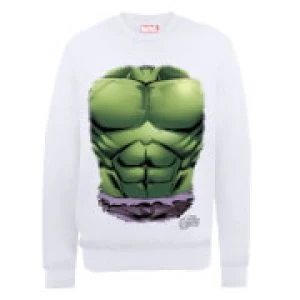 Image of Marvel Avengers Assemble Hulk Chest Sweatshirt - White - L