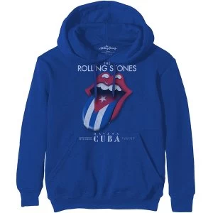 Image of The Rolling Stones - Havana Cuba Unisex X-Small Hoodie - Blue