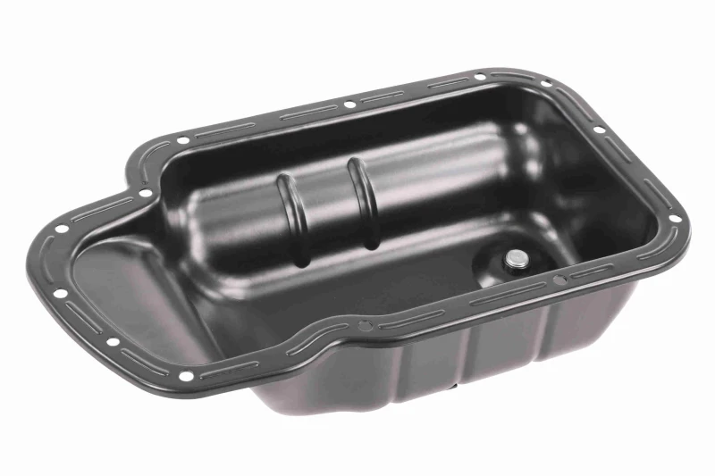 Image of VAICO V22-0332 Oil Sump Sheet Steel, without gasket/seal, Original VAICO Quality Oil Pan (592)