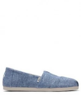 Toms Vegan Alpargata Chambre Espadrille - Blue, Size 7, Women