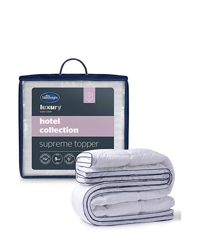 Image of Silentnight Luxury Hotel Collection Supreme Mattress Topper - Single White WA8NO Unisex Single