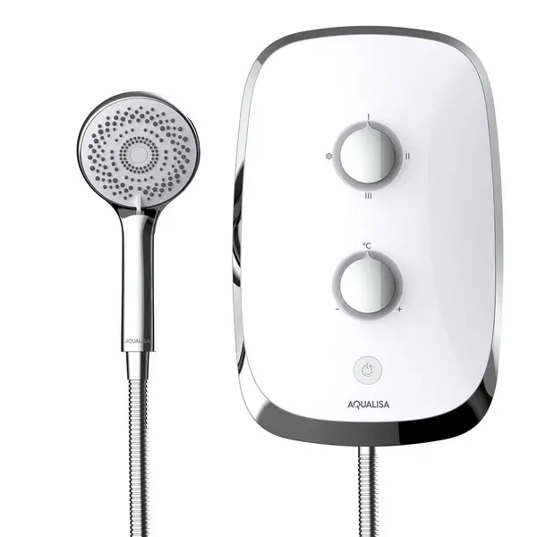 Image of Aqualisa eMOTION Electric Shower - 10.5kw - Arctic White MOWC105