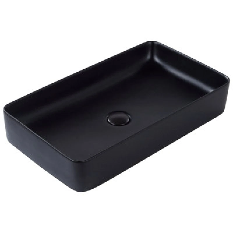 Image of Beliani Countertop Basin Ulua 610 X 350 mm Ceramic Black