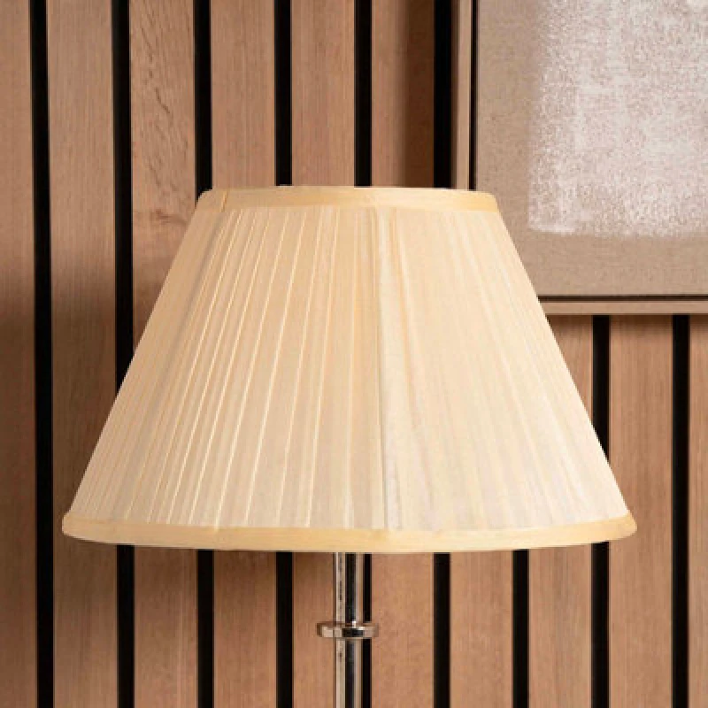 Image of Pacific Lifestyle 30Cm Light Cream Silk Pleat Empire Lamp Shade For Table Lamps