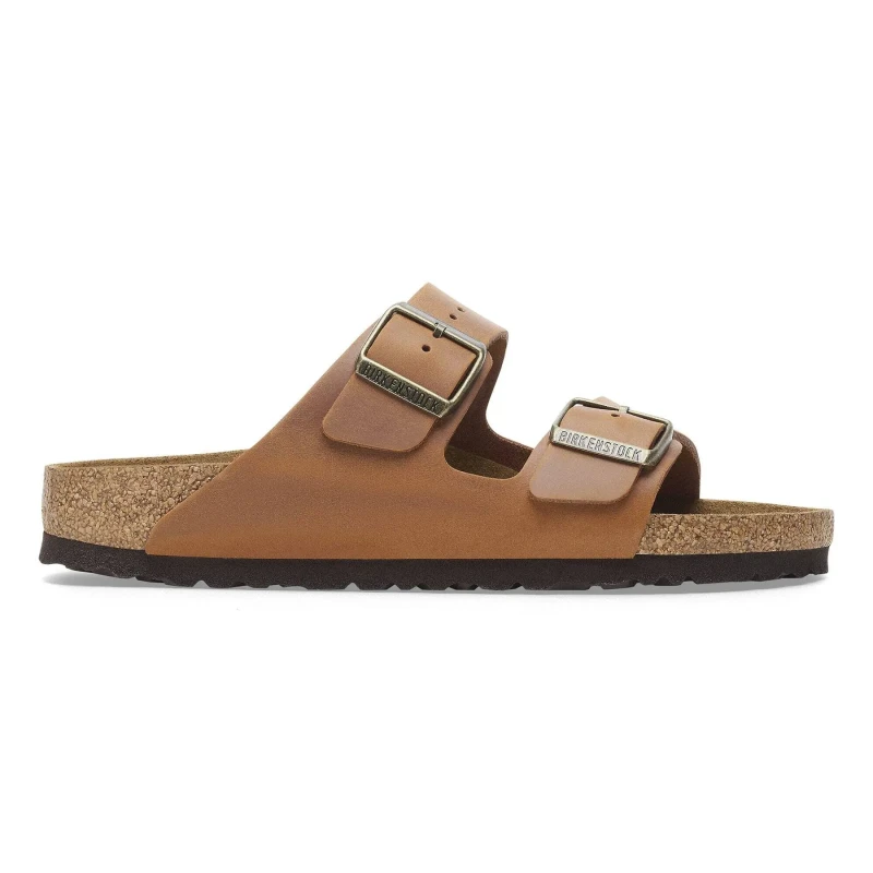 Image of Birkenstock Sandals Birkenstock Arizona Oiled Leather Marron Unisex 36 Etroit
