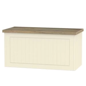 image of Robert Dyas Wilcox Ready Assembled Blanket Box - Cream Ash