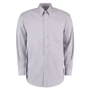Image of Kustom Kit Mens Long Sleeve Corporate Oxford Shirt (15.5inch) (Silver Grey)