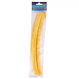 Image of 10 Piece 300MM (12") 1/4" Yellow Heat Shrink Tubing