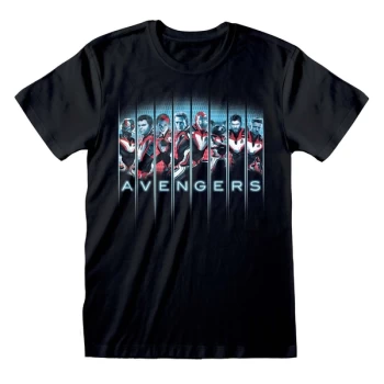 Image of Avengers Endgame - Lineup Unisex Large T-Shirt - Black